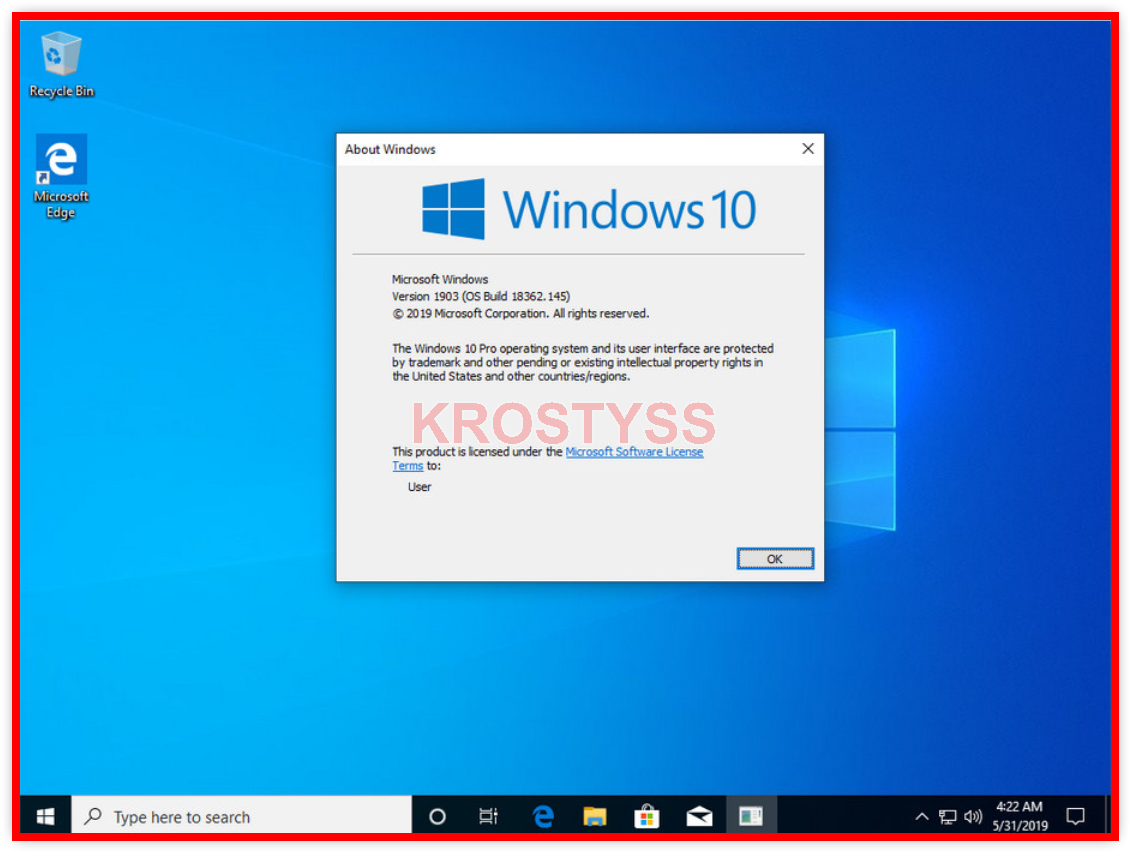 Windows 10 Pro X64 1903 Espanol